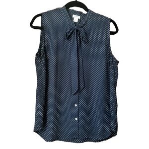 J Crew Blouse Polka Dot